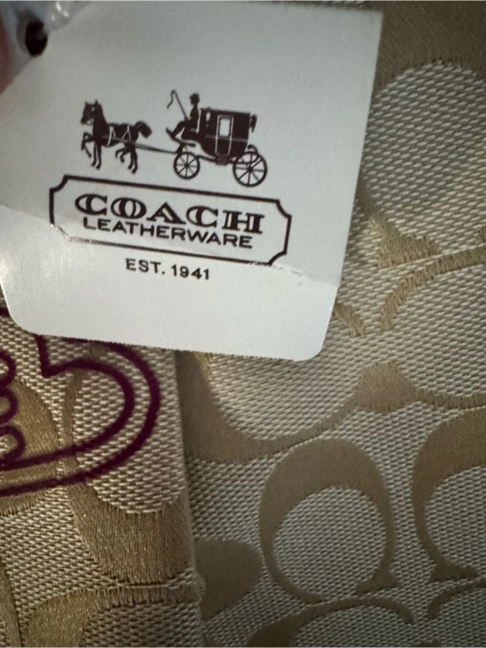 Coach poppy tote